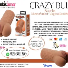 Masturbador Vagina Realística Crazy Bull Scarlet Marrón jug