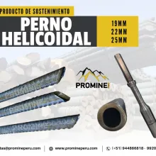 Perno Helicoidal 19mm -Sostenimiento - geomecanico