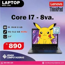 Laptop Lenovo ThinkPad Core i7 - 8va. Generacion