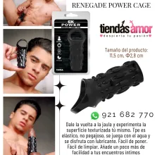 Jaula de potencia Renegade - Negra juguetes lubricantes ret