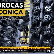 Broca Cónica 7 Botones 34 mm