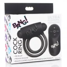 A-Anillo vibrador bang control remoto