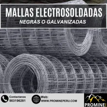 MALLAS ELECTROSOLDADAS NEGRA Y GALVANIZADA PROMINE PERU