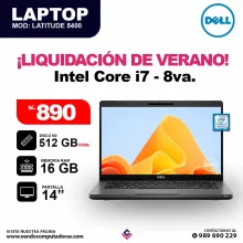 Laptop DELL Core i7 - 8va. Generacion