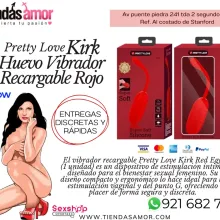 Pretty Love Kirk Huevo Vibrador Recargable Rojo juguetes 