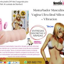 Masturbador Masculino Vagina Ultra Real Silicona Vibracion