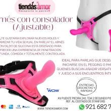  Arnés con Dildo Silicona juguetes lubricantes retardantes 