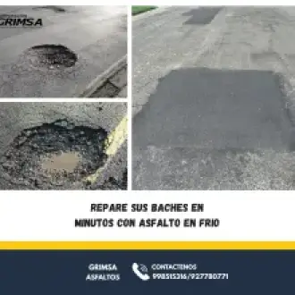 Repare baches de manera rápida y eficiente con asfalto en fr
